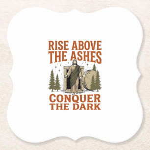 Vintage Resurrection Cave Quote Engraving Shirt De Paper Coaster
