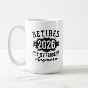 Vintage Retired 2026 Milestone Achievement Badge Coffee Mug