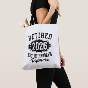 Vintage Retired 2026 Milestone Achievement Badge Tote Bag