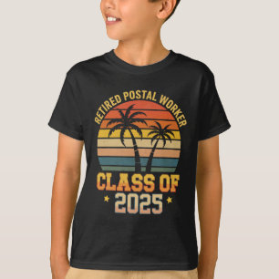 Vintage Retired Postal Worker Cl Of 2025 Funny Ret T-Shirt