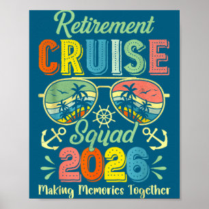 Vintage Retirement Cruise Squad 2026 Cruise Retire Poster