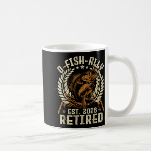Vintage Retirement Men Retired 2026 Fisherman Coffee Mug