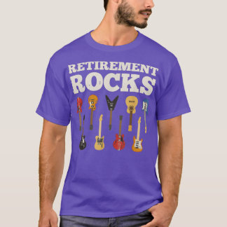 Vintage Retirement Rocks Guitar Player Funny Guita T-Shirt