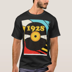 Vintage Retro 1928 Birthday Shirt Vinyl Music