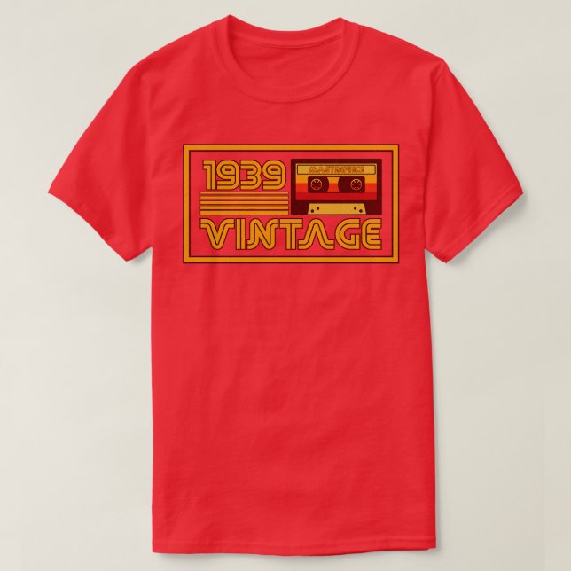 Vintage Retro 1939 Masterpiece Cassette Tape T-Shirt (Design Front)