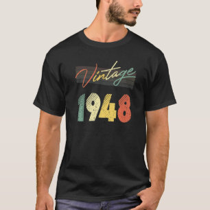 Vintage Retro 1948 75th Birthday For 75 Years Old T-Shirt