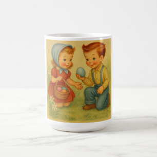 Vintage/retro 1950s Easter egg hunt Coffee Mug