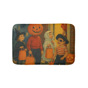 Vintage/retro 1950s trick or treating Halloween Bath Mat