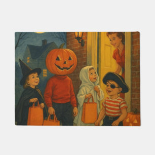 Vintage/retro 1950s trick or treating Halloween Doormat