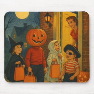 Vintage/retro 1950s trick or treating Halloween Mouse Mat