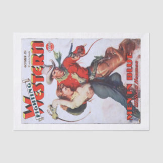 Vintage Retro 1950s Western Girl Boy Tissue Paper