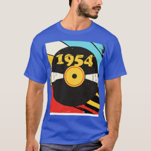 Vintage Retro 1954 Birthday Shirt Vinyl Music