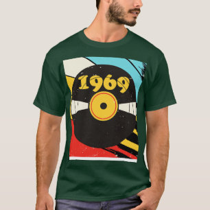 Vintage Retro 1969 Birthday Shirt Vinyl Music