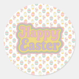 Vintage/retro 1970s Easter  Classic Round Sticker