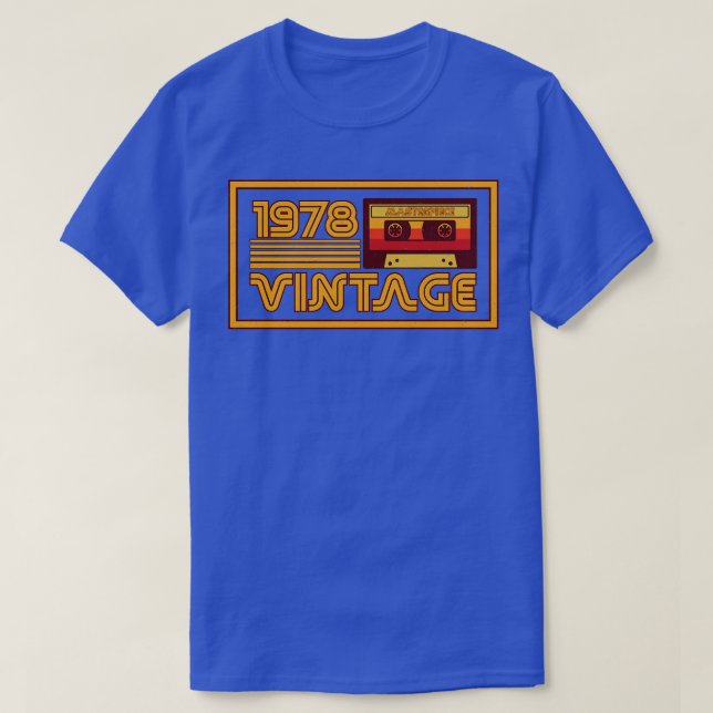 Vintage Retro 1978 Masterpiece Cassette Tape T-Shirt (Design Front)