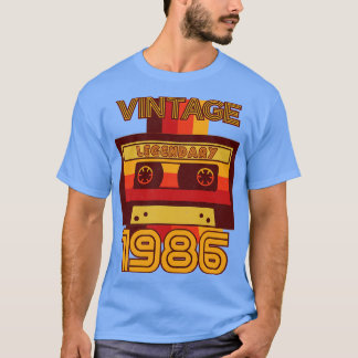 Vintage Retro 1986 Legendary Cassette Tape T-Shirt