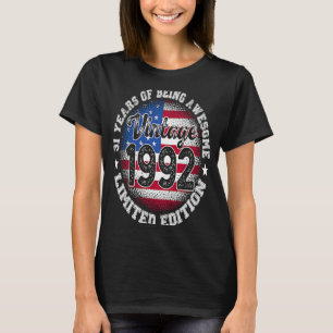 Vintage Retro 1992 31st Birthday 31 Years Old Amer T-Shirt