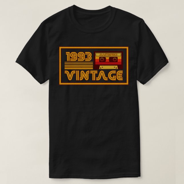 Vintage Retro 1993 Masterpiece Cassette Tape T-Shirt (Design Front)