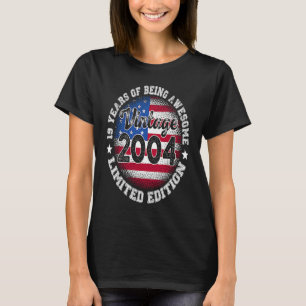 Vintage Retro 2004 19th Birthday 19 Years Old Amer T-Shirt