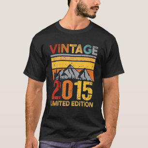 Vintage Retro 2015 7Th Birthday 7 Years Old Boys G T-Shirt