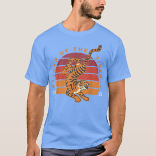 Vintage Retro 2022 Year Of The Tiger Chinese New Y T-Shirt