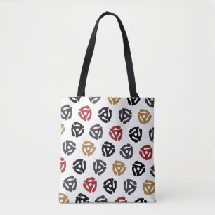 Vintage Retro 45 RPM Vinyl Record Design Tote Bag