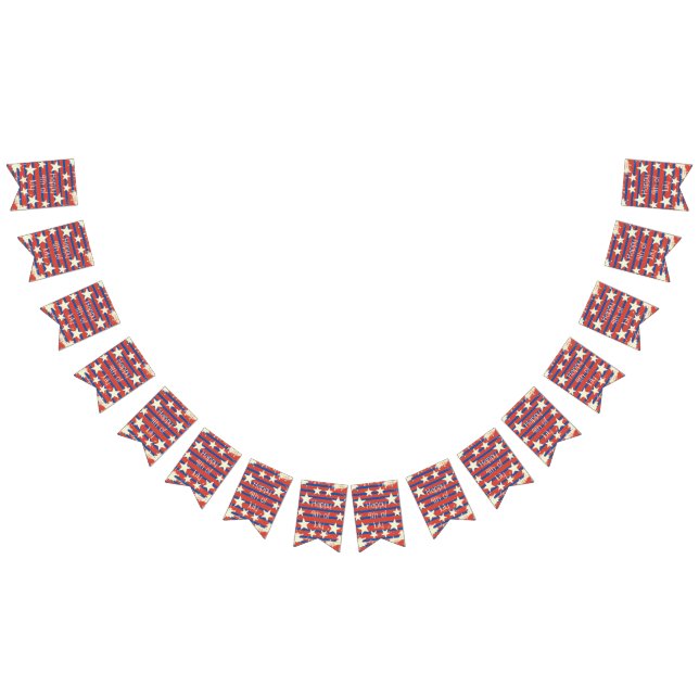 Vintage Retro 4th of July Bunting (All)