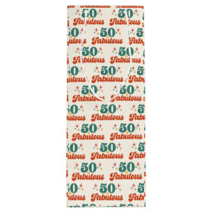 Vintage Retro 50 And Fabulous Birthday Wine Gift Bag