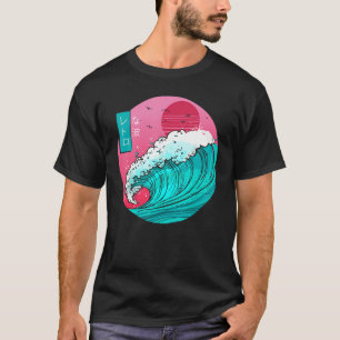 Vintage Retro 70s 80s Great Wave Off Kanagawa Vapo T-Shirt