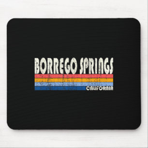 Vintage Retro 70s 80s Style Hometown of Borrego Mouse Mat