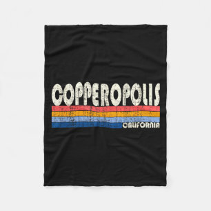 Vintage Retro 70s 80s Style Hometown of Fleece Blanket