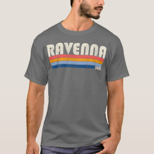 Vintage Retro 70S 80S Style Hometown Of Ravenna re T-Shirt