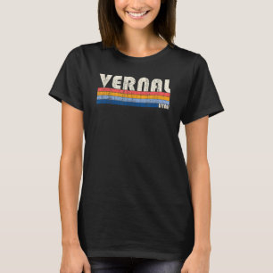 Vintage Retro 70s 80s Style Hometown of Vernal UT T-Shirt