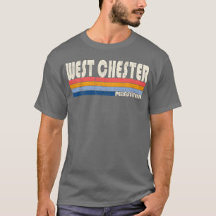 Vintage Retro 70S 80S Style Hometown Of West Chest T-Shirt