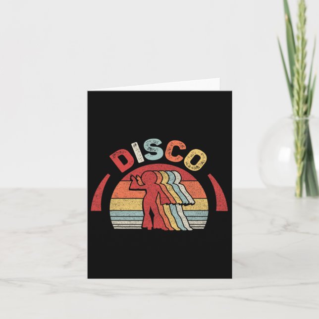 Vintage Retro 70s Disco Dancing  Card (Front)