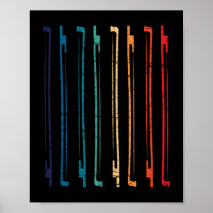 Vintage Retro 70s Orchestra For String Player Poster