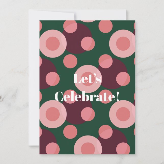 Vintage, retro, 70s style  invitation (Front)