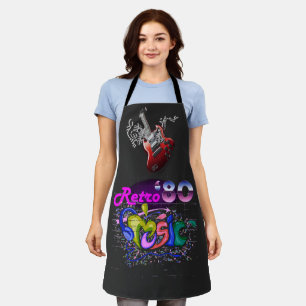 Vintage Retro 80's Music Apron