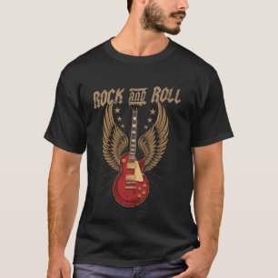 Vintage Retro 80s Rock and Roll Guitar ROCK Music T-Shirt