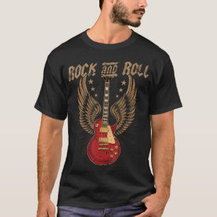 Vintage Retro 80S Rock And Roll Guitar Rock Music T-Shirt