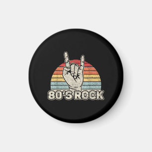 Vintage Retro 80's Rock Band Magnet