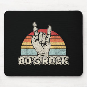 Vintage Retro 80's Rock Band Mouse Mat