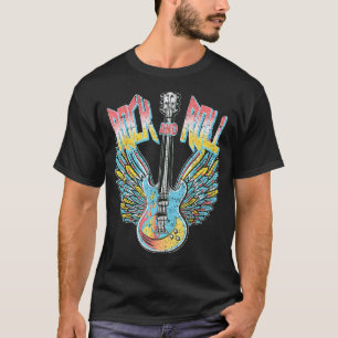 Vintage Retro 80s Rock & Roll Music Electric Guita T-Shirt