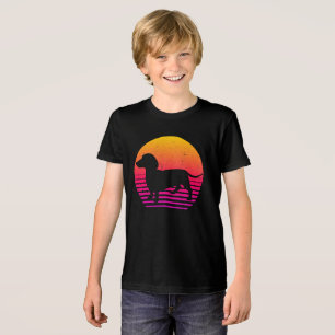 Vintage Retro 80's Style Dachshund Tri-Blend Shirt