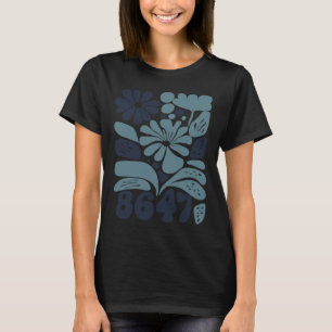 Vintage Retro 8647 Subtle Anti Trump 86 47 Floral T-Shirt