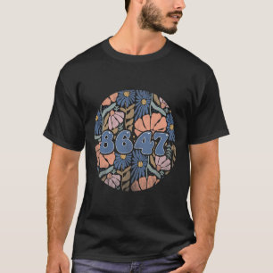 Vintage Retro 8647 Subtle Anti Trump 86 47 Floral  T-Shirt