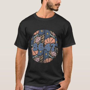 Vintage Retro 8647 Subtle Anti Trump 86 47 Floral T-Shirt