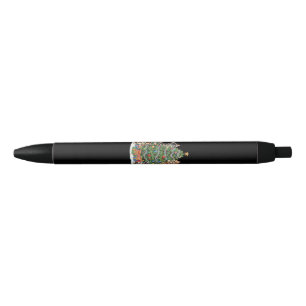 Vintage Retro 90's Cat Christmas Tree Pet Lover Pa Black Ink Pen