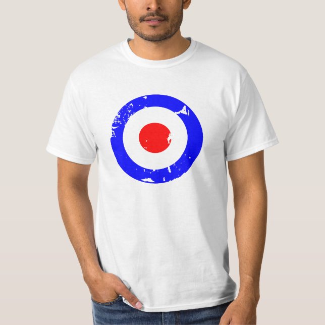 Vintage Retro Aged Mod Target T-Shirt (Front)