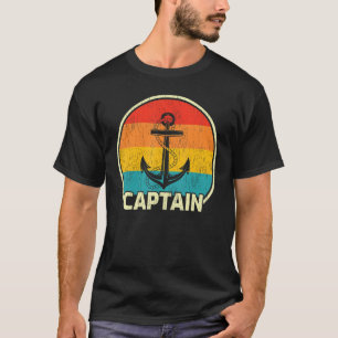 Vintage Retro Anchor Boat Owner Pontoon Captain T-Shirt